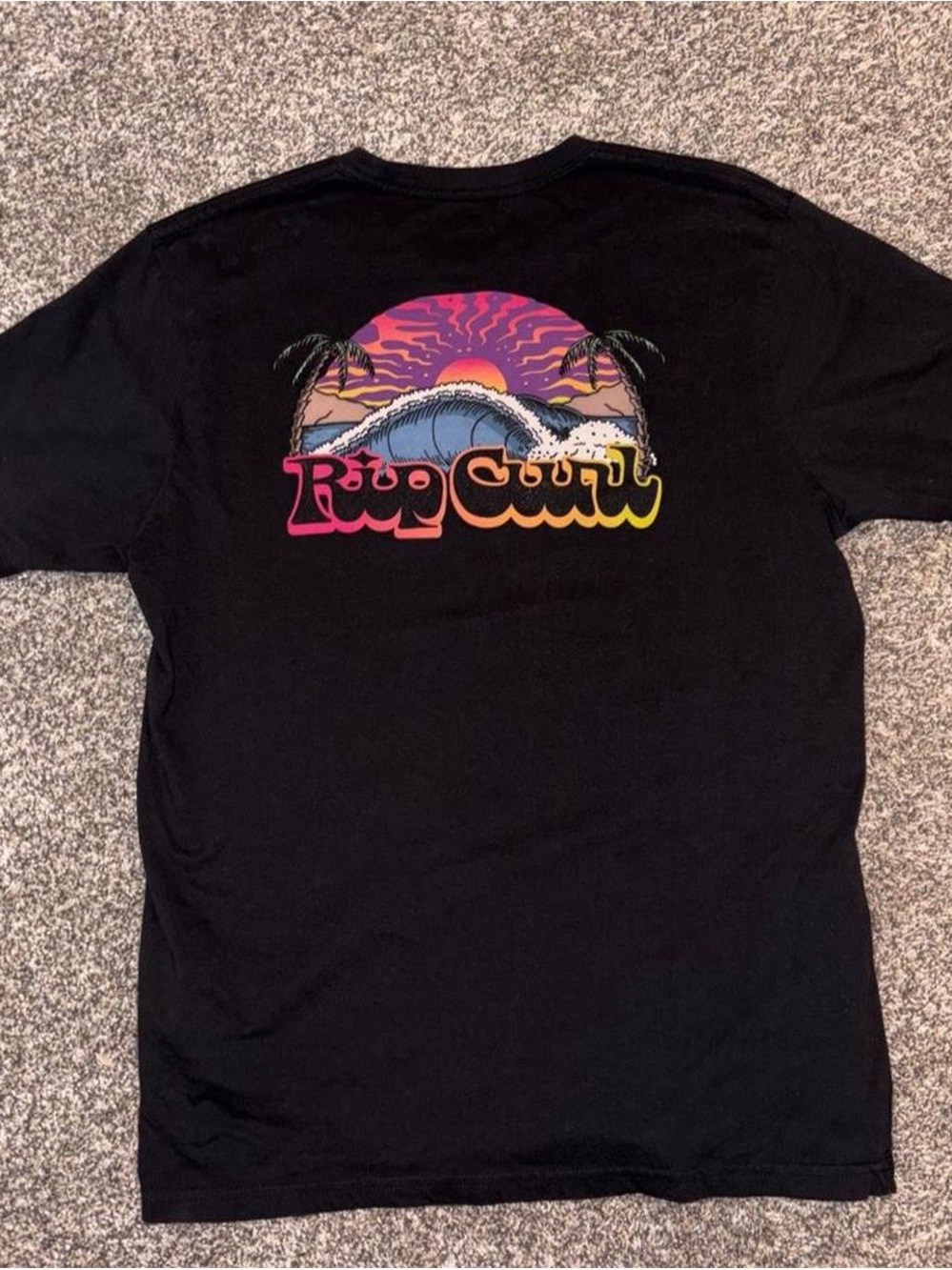 Black Rip Curl surfer tee